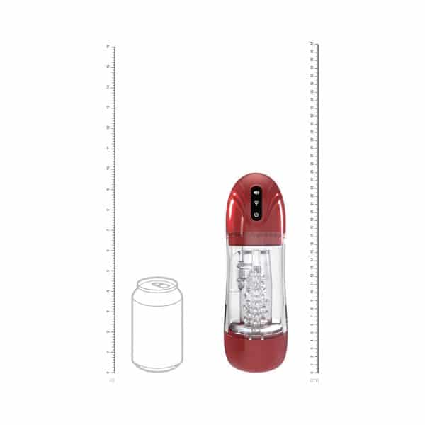 PUMPED SonicPull Masturbator Suction Vibration Multimedia Enhanced Metallic Red - Image 9