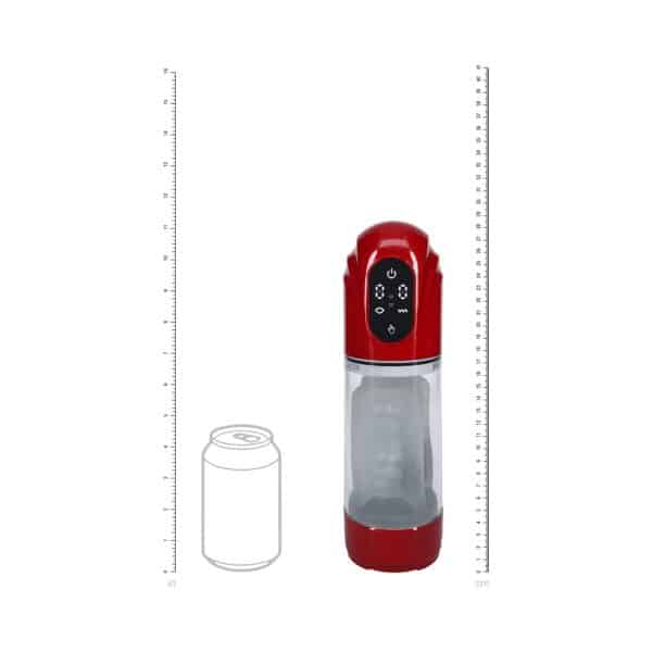 PUMPED TechnoThrust Automatic Masturbator Waterproof Metallic Red - Image 3