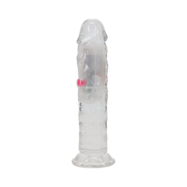 RealRock Wireless Rechargeable Remote Control LED Vibrating 6 in. Dildo Clear - Image 2
