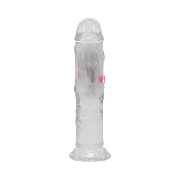 RealRock Wireless Rechargeable Remote Control LED Vibrating 6 in. Dildo Clear - Image 5