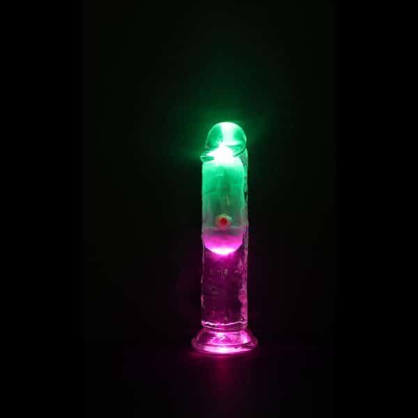 RealRock Wireless Rechargeable Remote Control LED Vibrating 6 in. Dildo Clear - Image 7