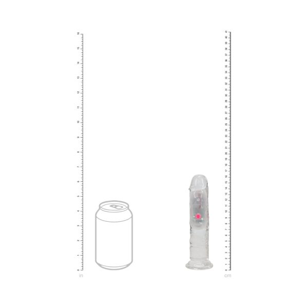 RealRock Wireless Rechargeable Remote Control LED Vibrating 6 in. Dildo Clear - Image 8