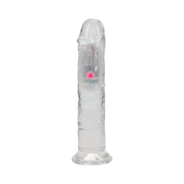RealRock Wireless Rechargeable Remote Control LED Vibrating 7 in. Dildo Clear - Image 5