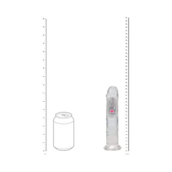 RealRock Wireless Rechargeable Remote Control LED Vibrating 7 in. Dildo Clear - Image 8