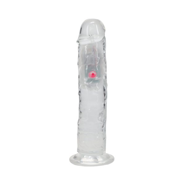 RealRock Wireless Rechargeable Remote Control LED Vibrating 8 in. Dildo Clear - Image 3