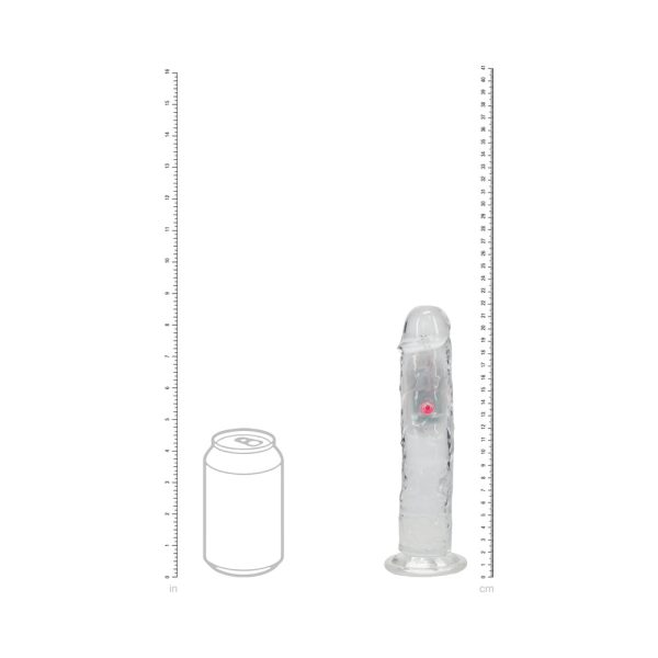 RealRock Wireless Rechargeable Remote Control LED Vibrating 8 in. Dildo Clear - Image 8