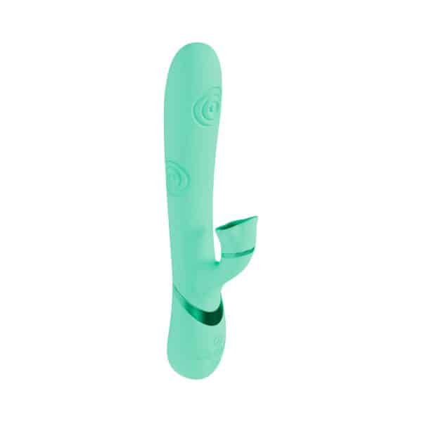 VIVE Fiore Rechargeable G-Spot Air Wave and Tapping Flared Clit Stimulator Green - Image 4