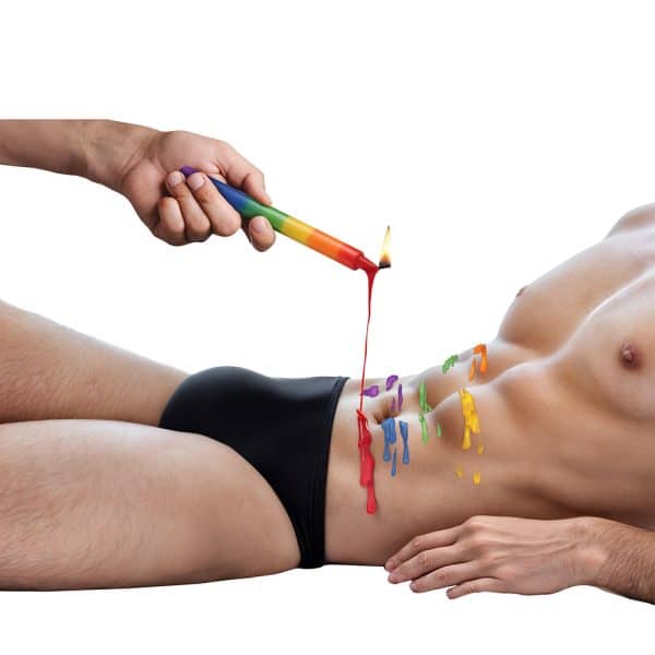 Master Series Pride Candles Rainbow Drip Candle Set of 3 - Image 3