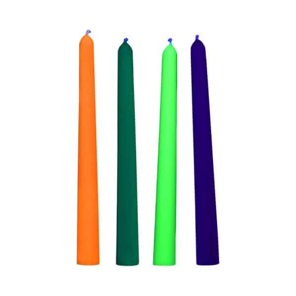 Master Series Glow Wax UV Blacklight Reactive Drip Candles Set of 4 - Image 2