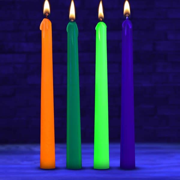 Master Series Glow Wax UV Blacklight Reactive Drip Candles Set of 4 - Image 4