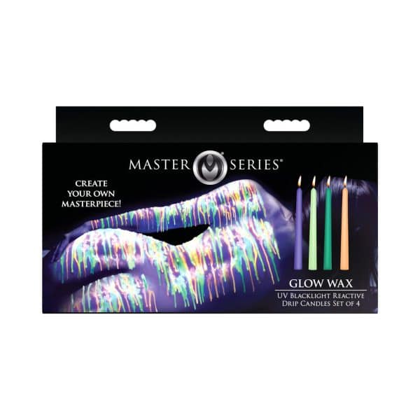 Master Series Glow Wax UV Blacklight Reactive Drip Candles Set of 4 - Image 9