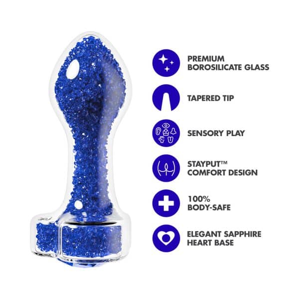 Oh My Gem Prestige Glass Anal Plug Blue - Image 7
