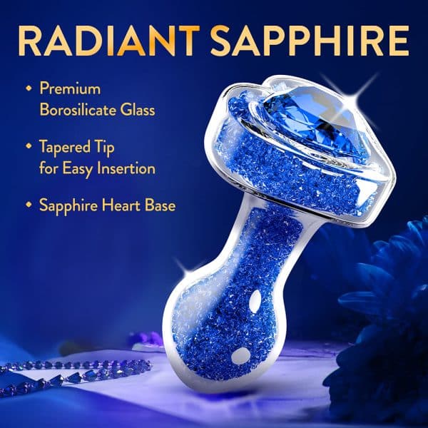 Oh My Gem Prestige Glass Anal Plug Blue - Image 9