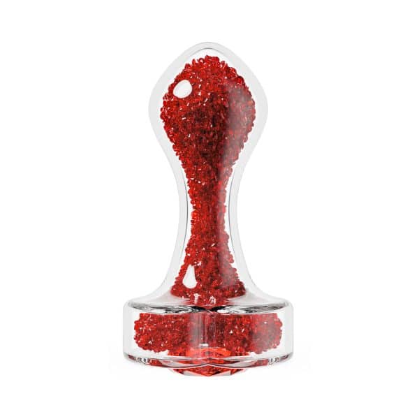 Oh My Gem Lustre Glass Anal Plug Red - Image 2