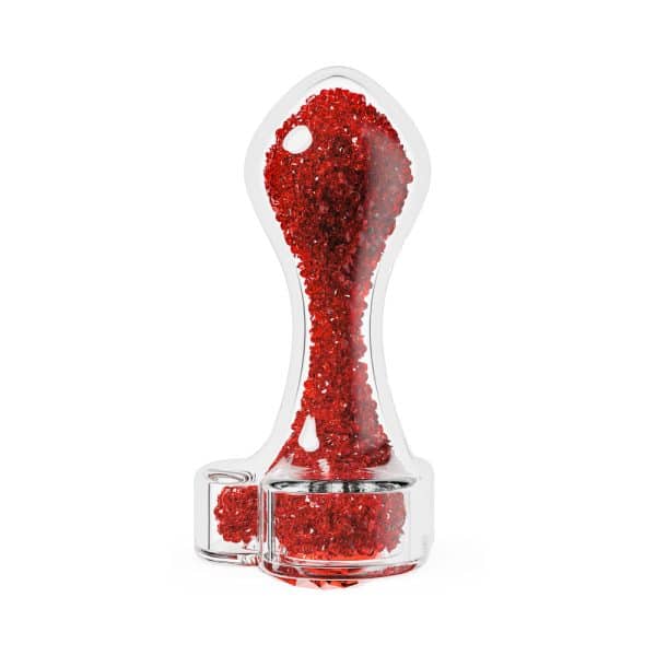 Oh My Gem Lustre Glass Anal Plug Red - Image 3