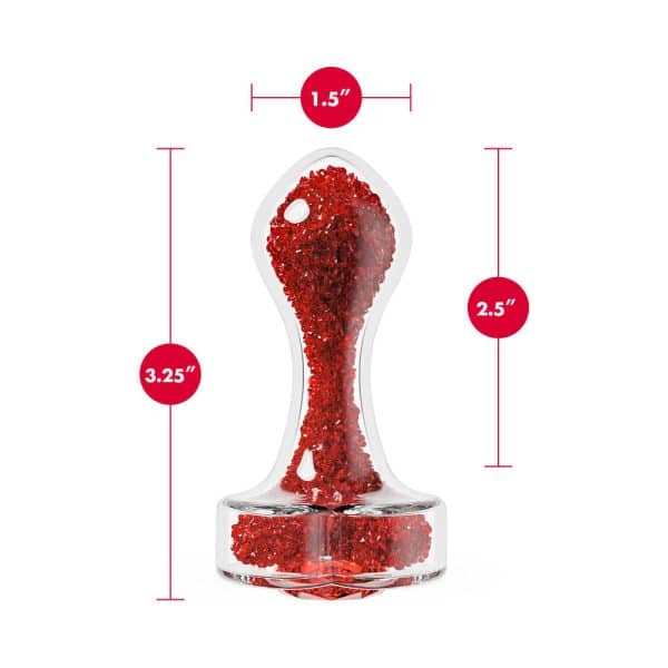 Oh My Gem Lustre Glass Anal Plug Red - Image 8