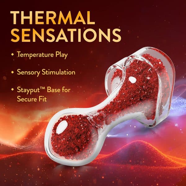 Oh My Gem Lustre Glass Anal Plug Red - Image 10