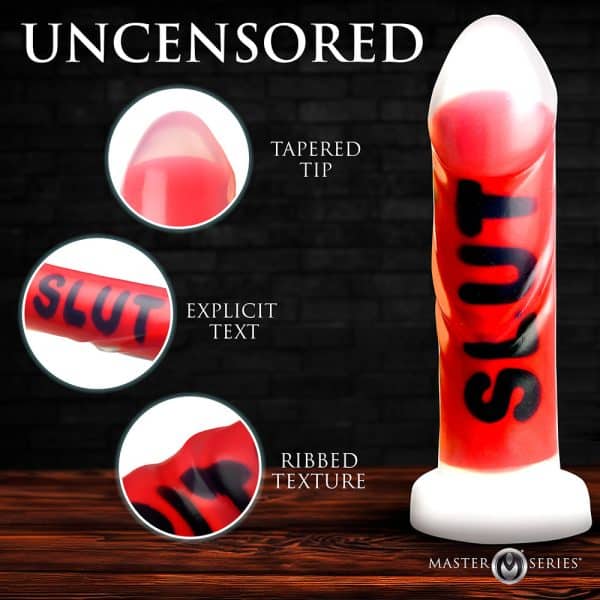 Master Series SLUT Silicone Dildo - Image 10