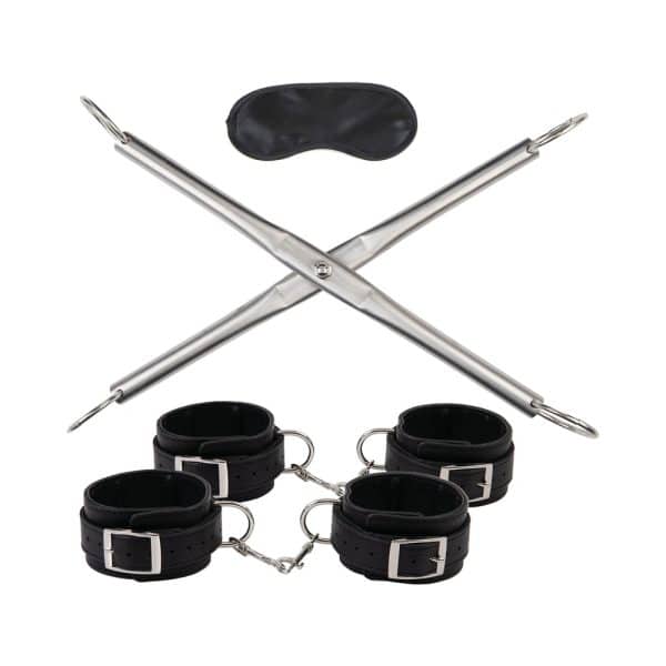 Lux Fetish Hog-Tie Spreader Bar with Detachable Wrist & Ankle Cuffs - Image 2