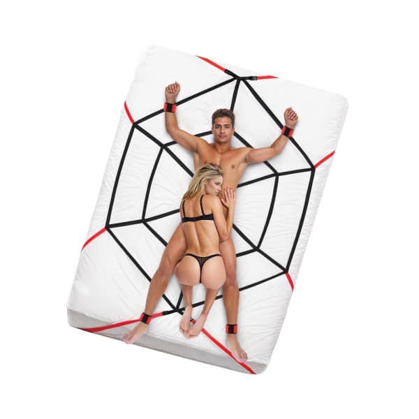 Lux Fetish Webbed Up Bedspreader Restraint System - Image 9