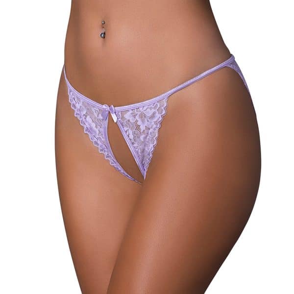Magic Silk Pheromone Panties Crotchless & Open Back Panty 2-Pack Lilac/Aqua L/XL - Image 2