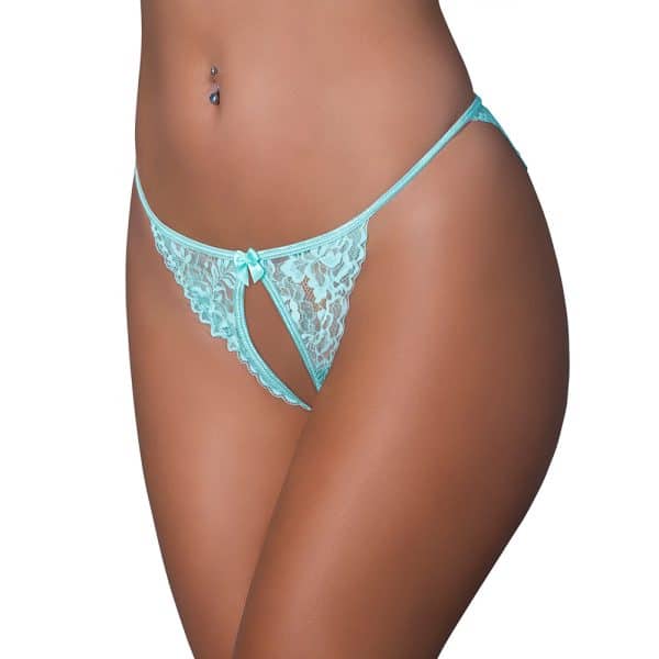 Magic Silk Pheromone Panties Crotchless & Open Back Panty 2-Pack Lilac/Aqua Queen Size - Image 4