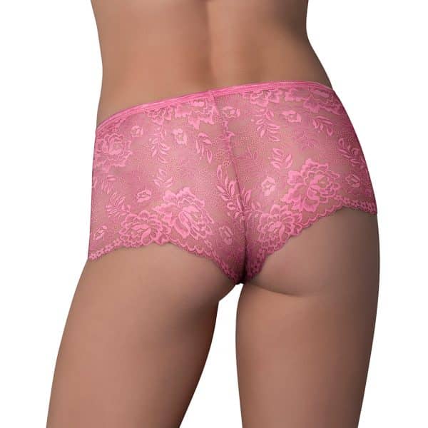 Magic Silk Pheromone Panties Mesh & Lace Boy Short 2-Pack Lilac/Rose L/XL - Image 5