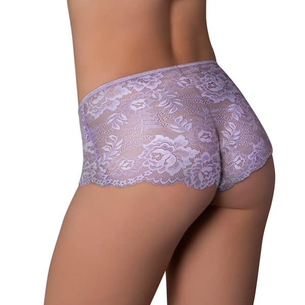 Magic Silk Pheromone Panties Mesh & Lace Boy Short 2-Pack Lilac/Rose Queen Size - Image 3