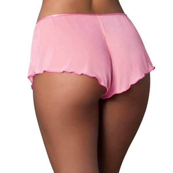 Magic Silk Pheromone Panties Flowy Mesh Short 2-Pack Lilac/Rose S/M - Image 5
