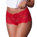 Magic Silk Sweetums Lace Boy Short Cherry L/XL
