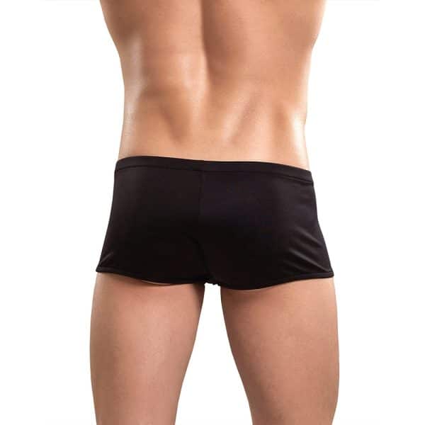 Male Power The Ultimate Duo CRR Zipper Short & Red Cock Ring Black S/M - Image 2