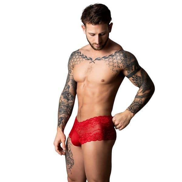 Male Power The Ultimate Duo CRR Mini Short & Red Cock Ring Red L - Image 2