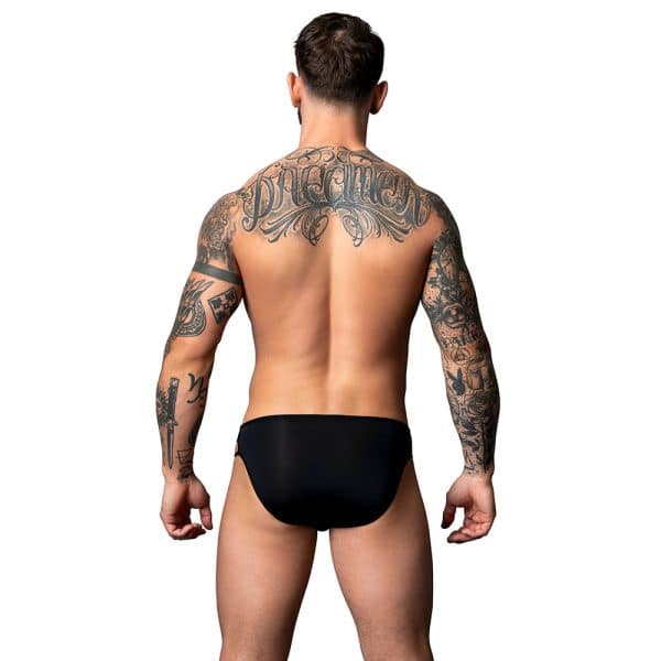 Male Power The Ultimate Duo CRC Cage Bikini & Cobalt Cock Ring Black S/M - Image 2