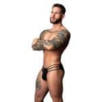 Male Power The Ultimate Duo CRC Cage Bikini & Cobalt Cock Ring Black L/XL