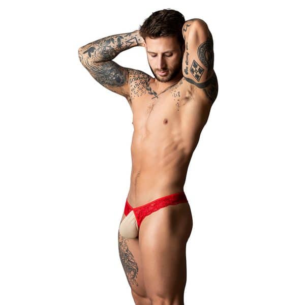 Male Power The Ultimate Duo CRC Open Ring Thong & Cobalt Cock Ring Red L/XL - Image 3