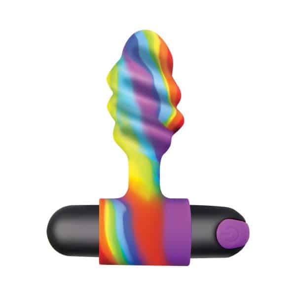 BANG! Vibrating Rainbow Butt Plug - Image 2