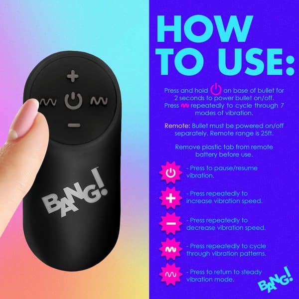 BANG! Vibrating Rainbow Butt Plug - Image 10