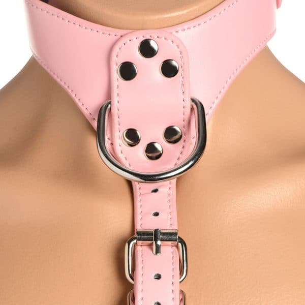 Master Series Vixen Chest Harness Pink - Image 6