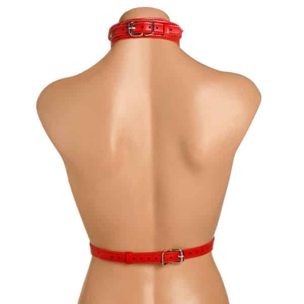 Master Series Vixen Chest Harness Red - Image 4