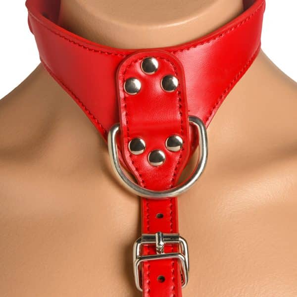 Master Series Vixen Chest Harness Red - Image 5