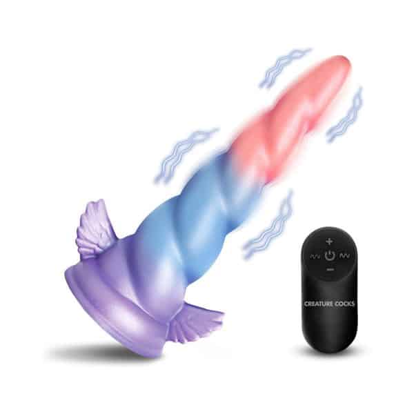 Creature Cocks Deluxe Dream Rider Vibrating Unicorn Silicone Dildo - Image 3