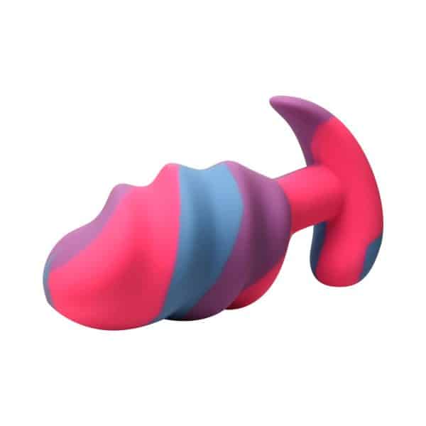 Creature Cocks Unicorn Swirl Silicone Butt Plug Large - Image 4