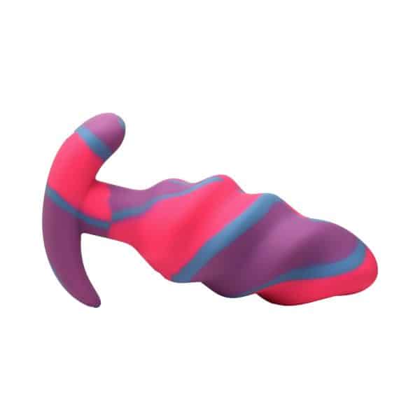 Creature Cocks Unicorn Swirl Silicone Butt Plug Medium - Image 3