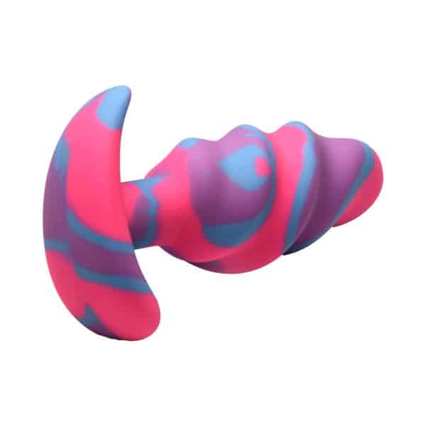Creature Cocks Unicorn Swirl Silicone Butt Plug Medium - Image 4