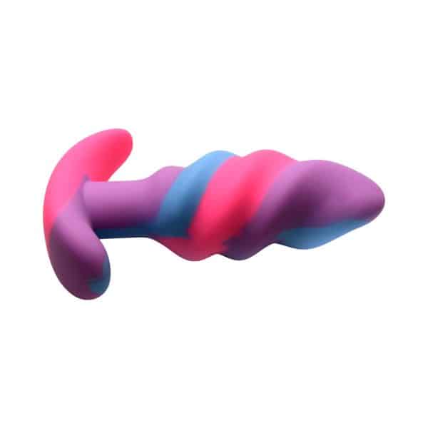 Creature Cocks Unicorn Swirl Silicone Butt Plug Small - Image 6