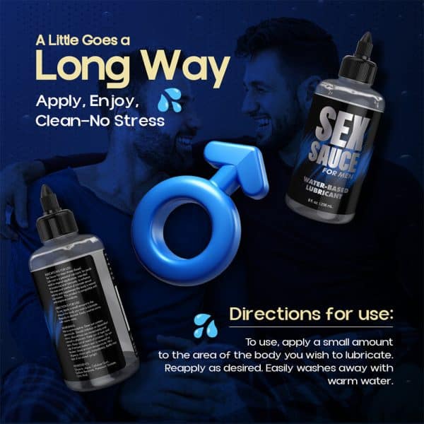 Naughty Jane''s Sex Sauce for Men Water-Based Lubricant 16 oz. - Image 8