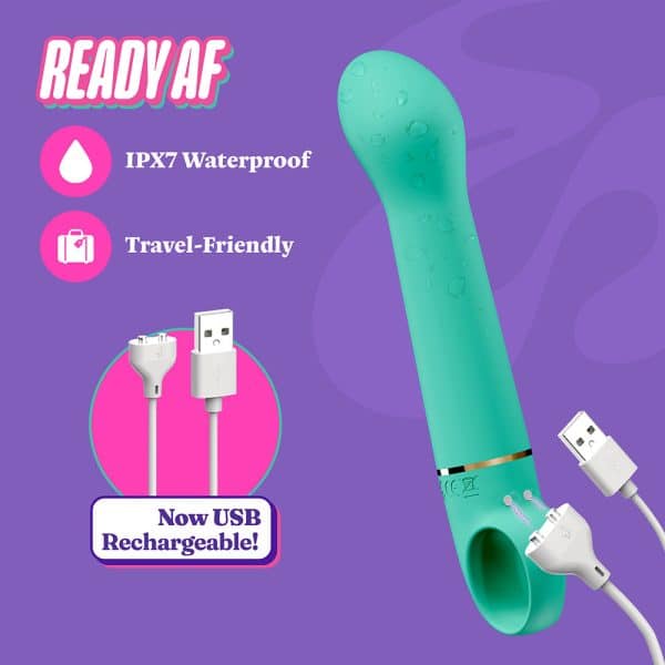 Aria Flirty AF 2.0 Rechargeable Vibe Teal - Image 10