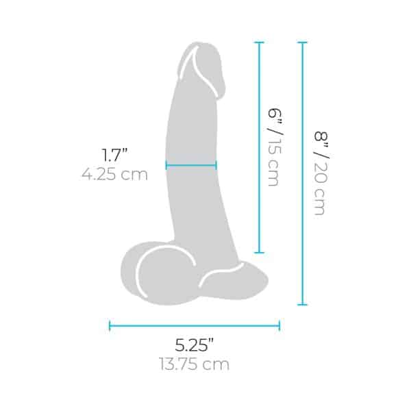 b-Vibe Slipskin Realistic Silicone Dildo 8 in. Curved Mocha - Image 8