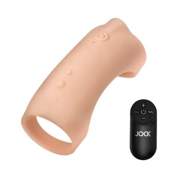 JOCK Vibrating Silicone Penis Sleeve Light - Image 2