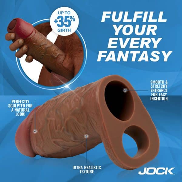 JOCK Silicone Penis Extension Sleeve Dark - Image 9